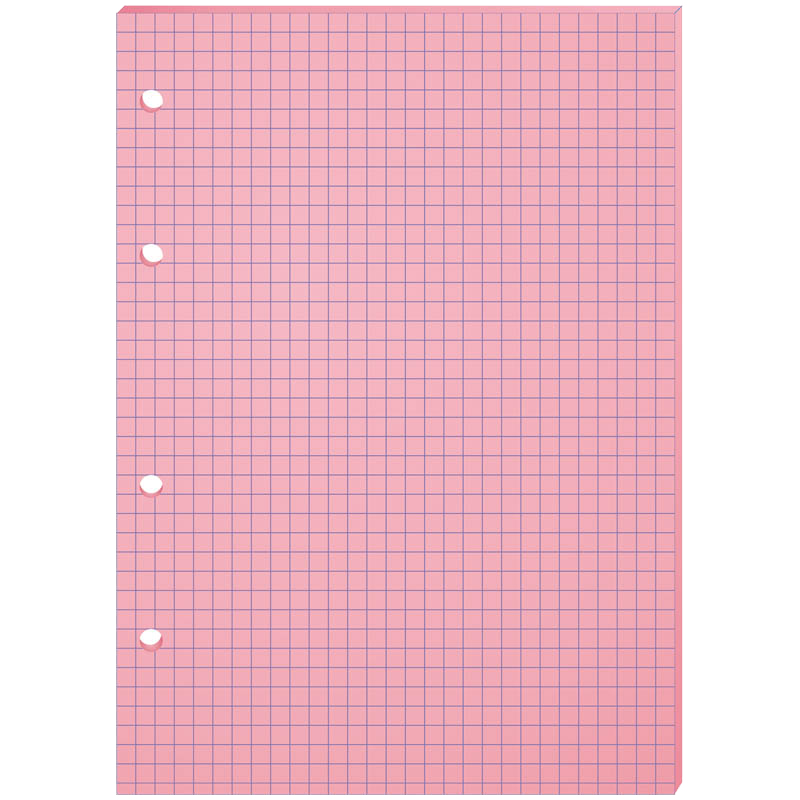 Сменный блок для тетрадей на кольцах А5, 80 л. розовый