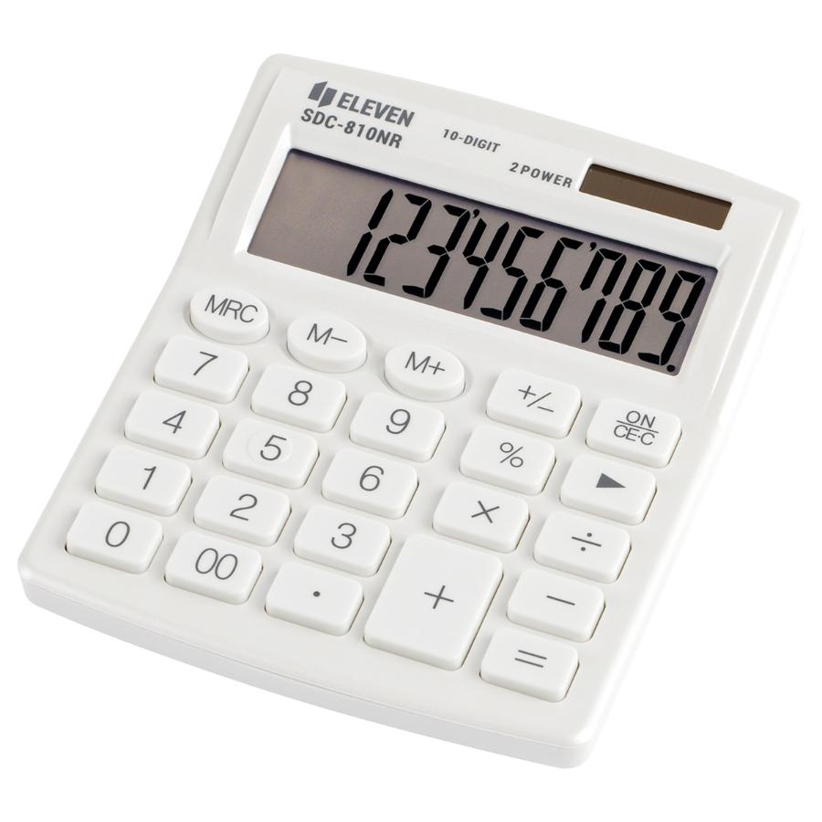 Калькулятор "Eleven SDC-810NR-WH" 10 разрядный, настольный, белый
