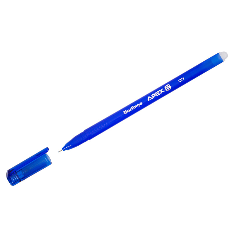 Ручка гелевая Berlingo "Apex E" 0,5 мм, пиши- стирай, синяя, трехгранная