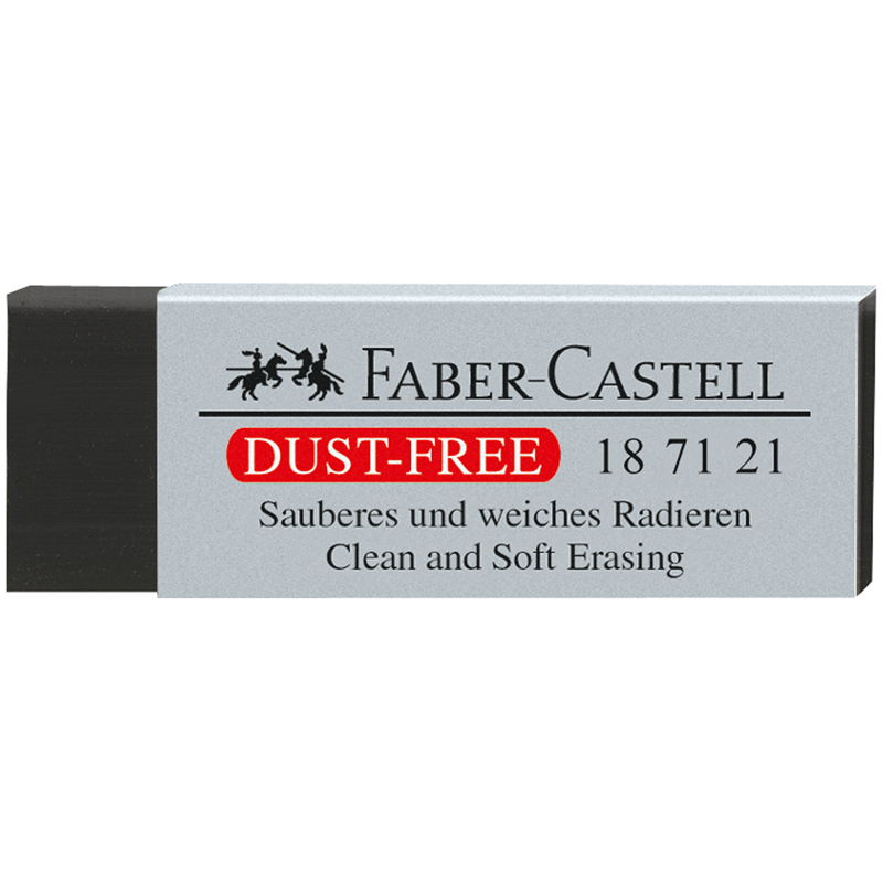 Ластик Faber-Castell "DUST FREE", 63х22 мм, черный