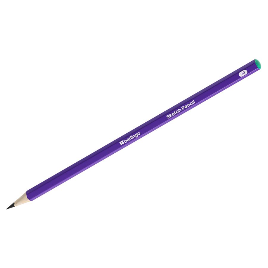 Карандаш чернографитный Berlingo "Sketch Pencil" 2B, шестигранный