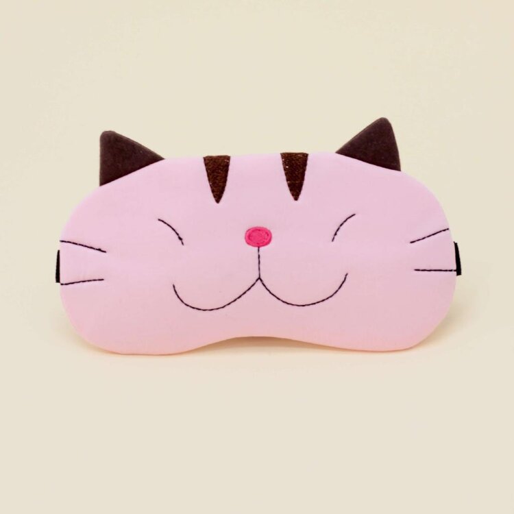 Маска для сна гелевая "Sly cat", pink