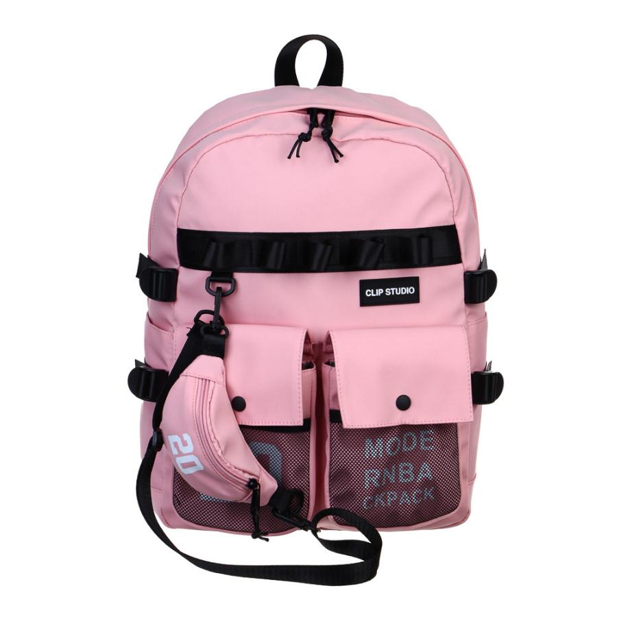 Рюкзак "Mode" 44х31,5х14 см + поясная сумка, розовый