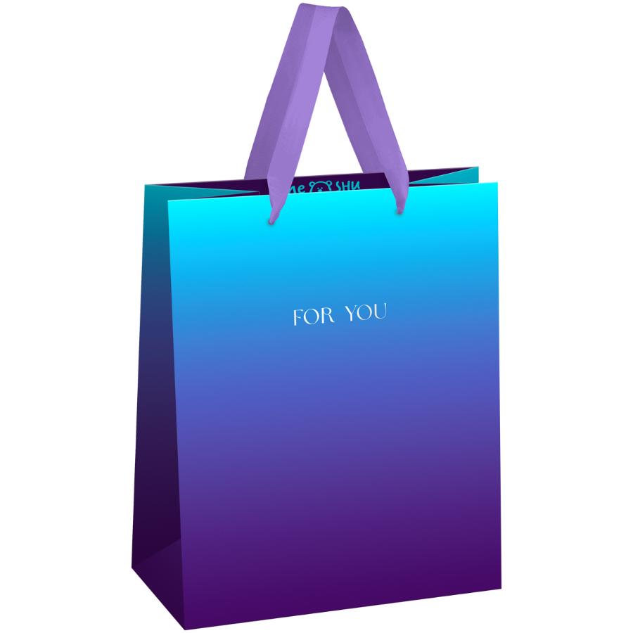 Пакет подарочный 18х23х10 см "Intense gradient", мат. ламин, фольга