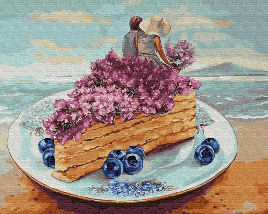 Раскраска по номерам "Черничный завтрак на побережье", 40х50 см