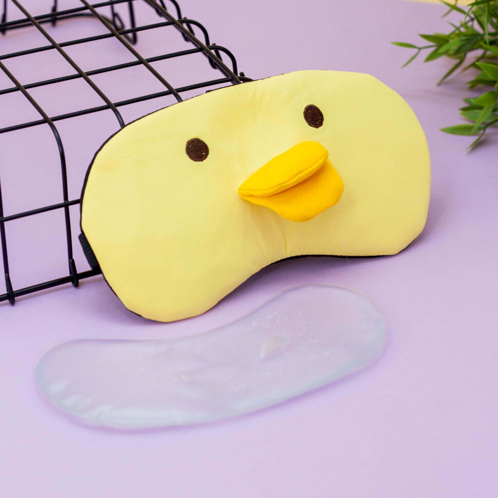 Маска для сна "Head duck", yellow, гелевая