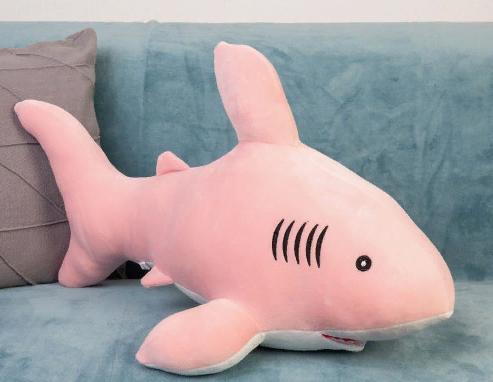 Игрушка мягкая "Акула", 50 см (розовая)