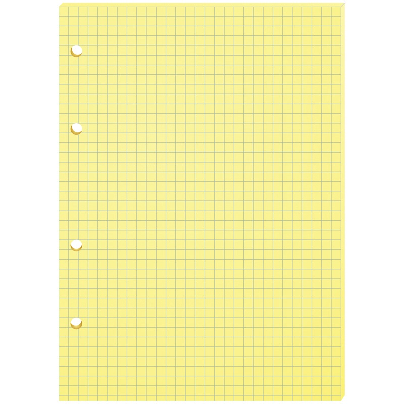Сменный блок для тетрадей на кольцах А5, 80 л. желтый