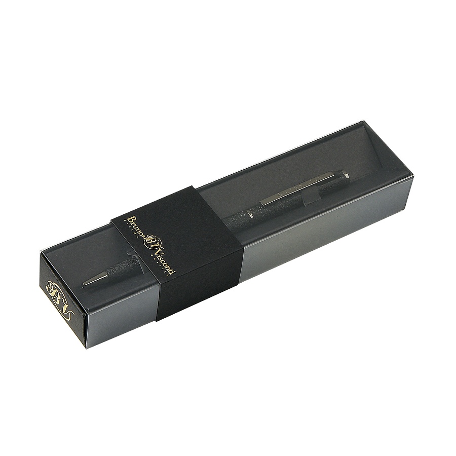 Ручка шариковая автомат.Bruno Visconti "PALERMO" 0,7 мм корпус винтаж черный,черная коробка