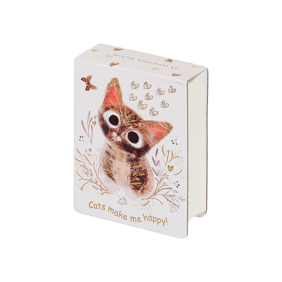 Блокнот А7 250 л,"LOVE ME.МИЛЫЙ КОТИК", на склейке