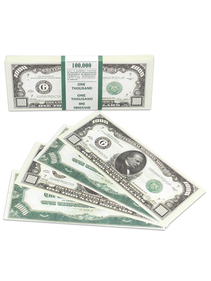 Деньги сувенирные 1000 долларов