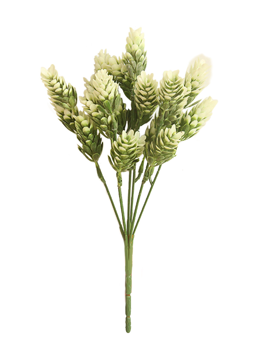 Ветка искусственных цветов "Белый хмель" из полиэтилена, 26х10х10 см