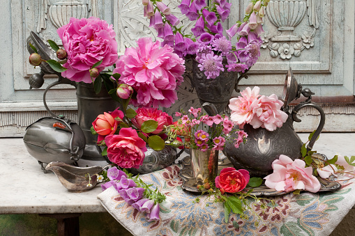 Картина по номерам "Цветы в красивой посуде" 40х50 см