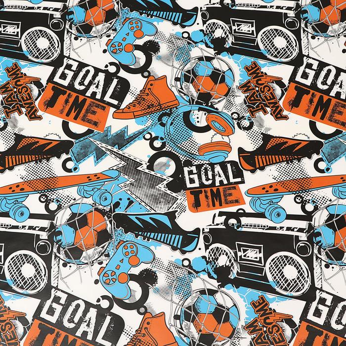 Бумага упаковочная 70х100 см "Футбол" 