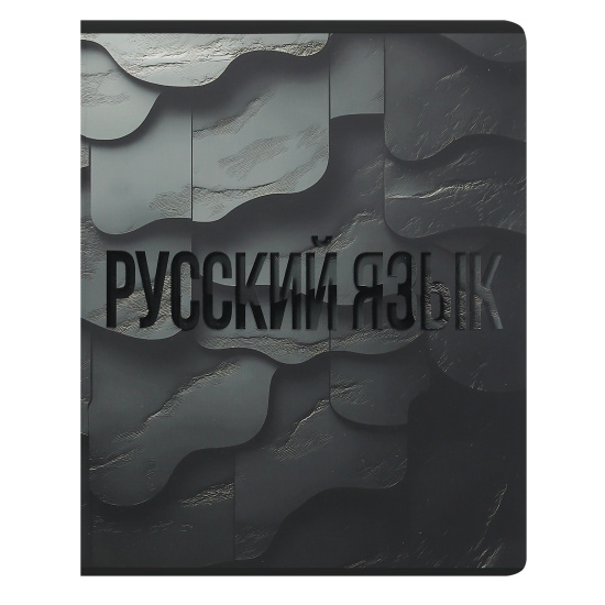 Тетрадь предметная 48 л "Black textures"  Русский язык 