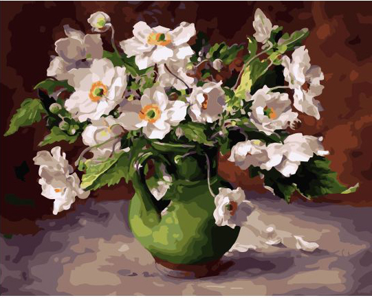 Картина по номерам "Цветы в кувшине", 40х50 см