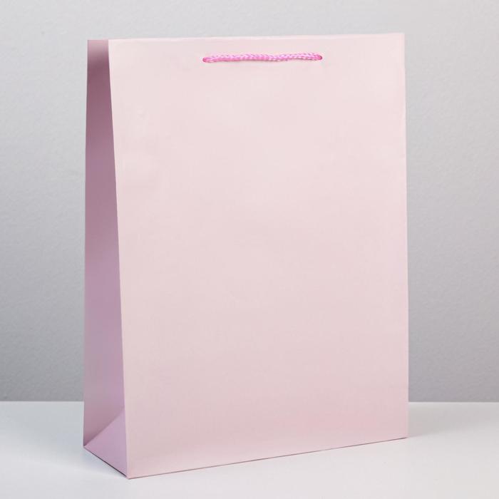 Пакет подарочный 31х40х11,5 см "Розовый" 