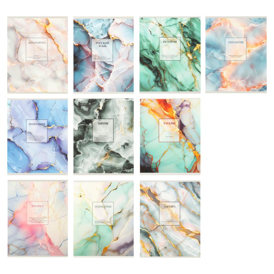 Комплект предметных тетрадей 48л. "Marble" (10 шт)