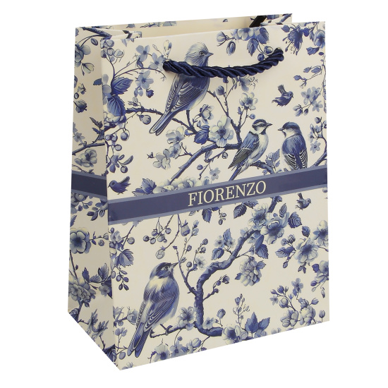 Пакет подарочный 11x14,x6 см "Blue birds"