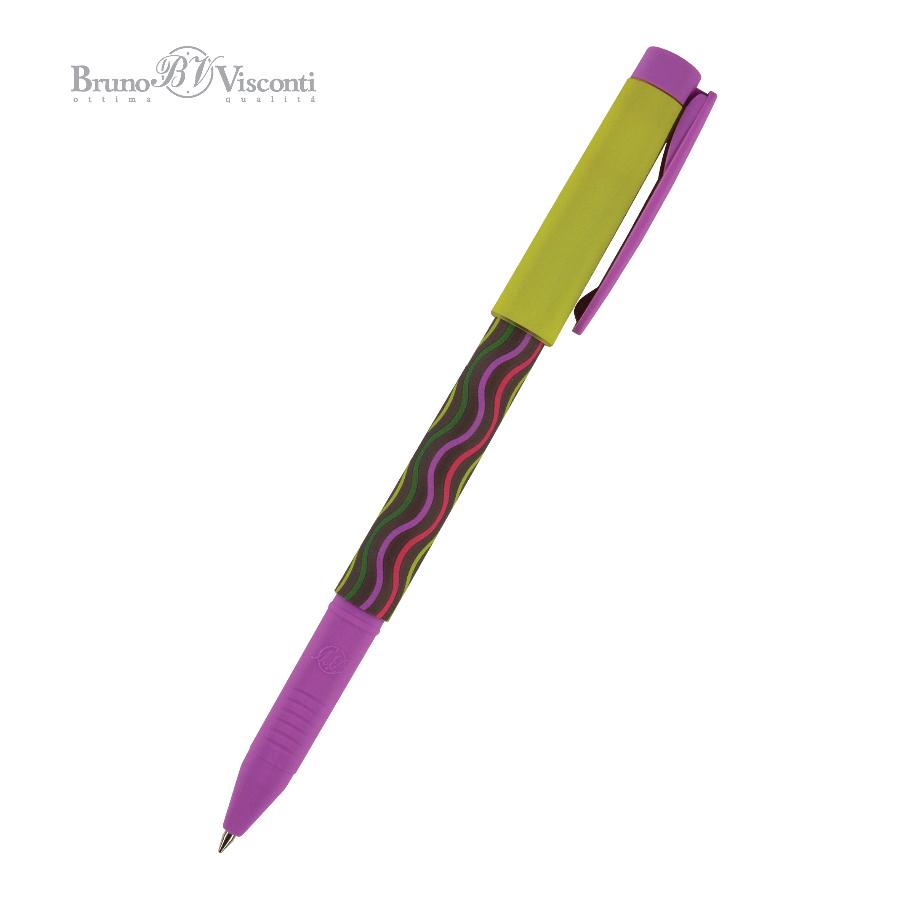 Ручка шариковая Bruno Visconti FreshWrite "Яркая волна"  0,7 мм, синяя 