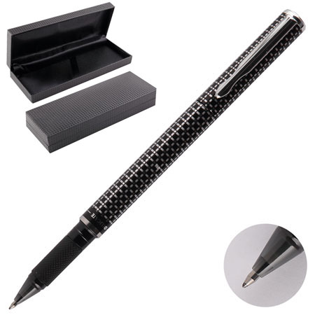 Ручка роллер Delicate  пластиковый корпус, футляр НИКА, черная  