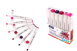 Набор маркеров для скетчинга Fantasia, 6 цветов, пурпурные цвета, 2,5-6,2 мм, двусторонние