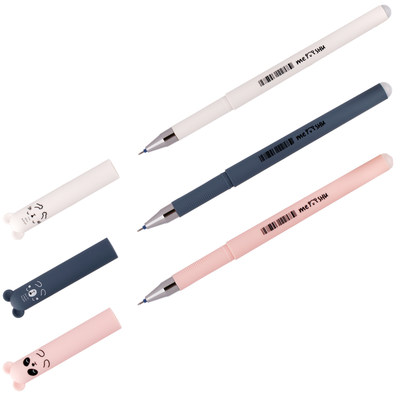 Ручка гелевая MESHU "Cutes" пиши-стирай, синяя, 0,5 мм, ассорти