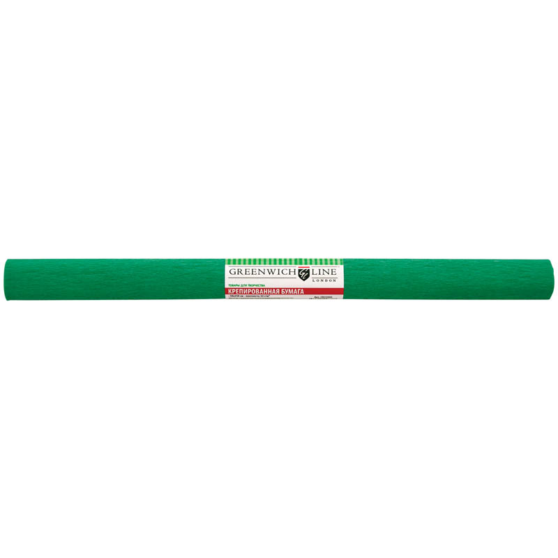 Цветная бумага креповая Greenwich Line, 50*250см, 32г/м2, темно-зеленая