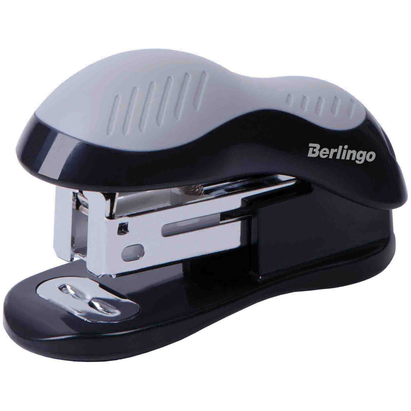 Степлер Berlingo "Office Soft" пластиковый, №24/6-26/6, сшивает 15 листов, черный