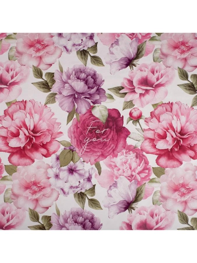 Бумага упаковочная 70х100 см "Цветочный сад" 
