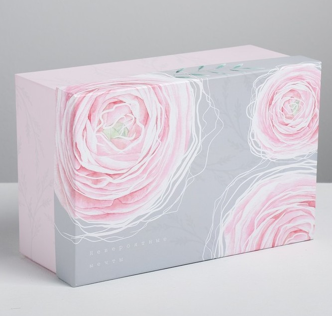 Подарочная коробка "Цветы", 28х18,5х11,5 см
