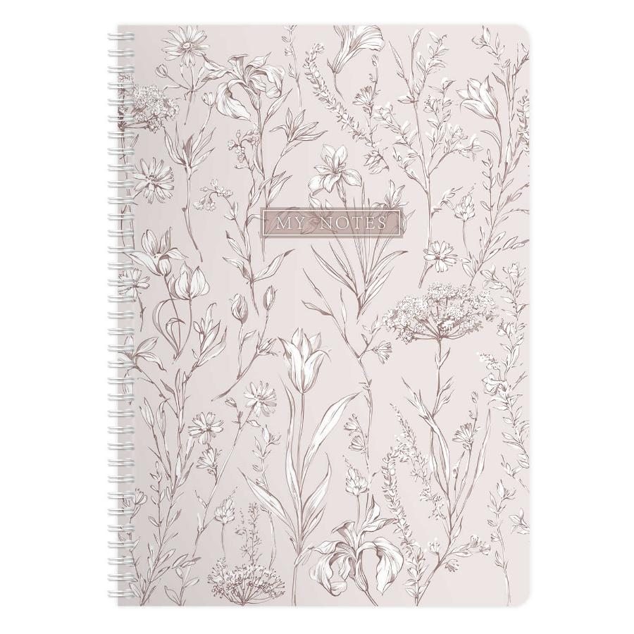 Тетрадь А4 96 л Цветочный паттерн