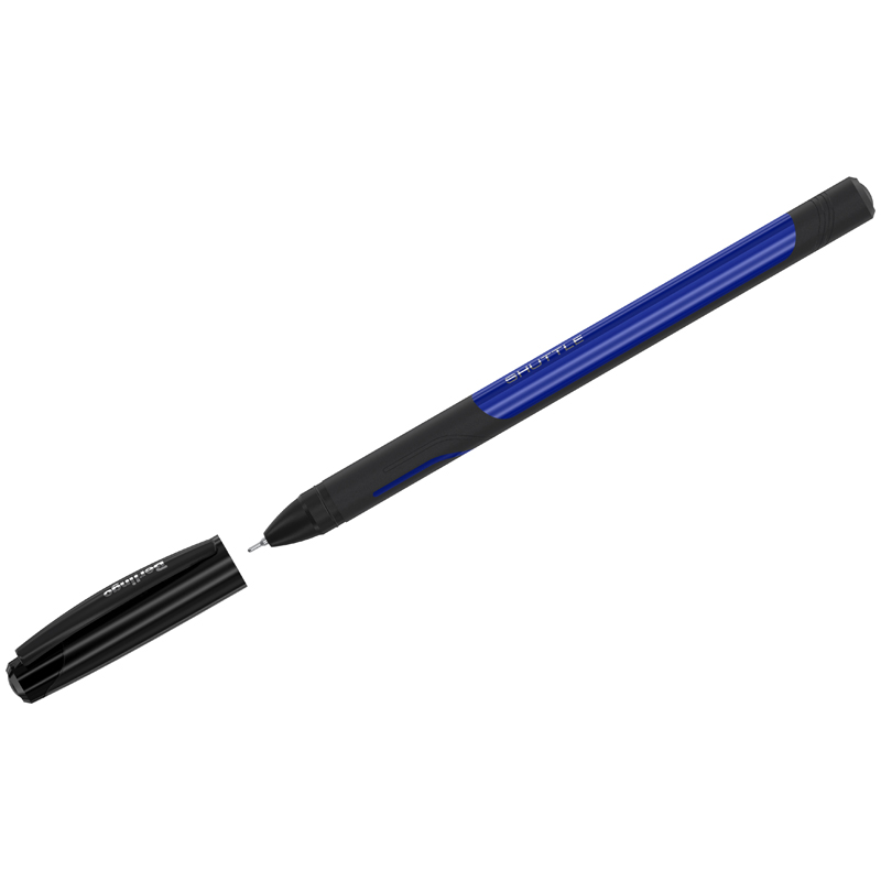 Ручка гелевая Berlingo "Shuttle" 0,5 мм, грип, синяя, игольчатый стержень