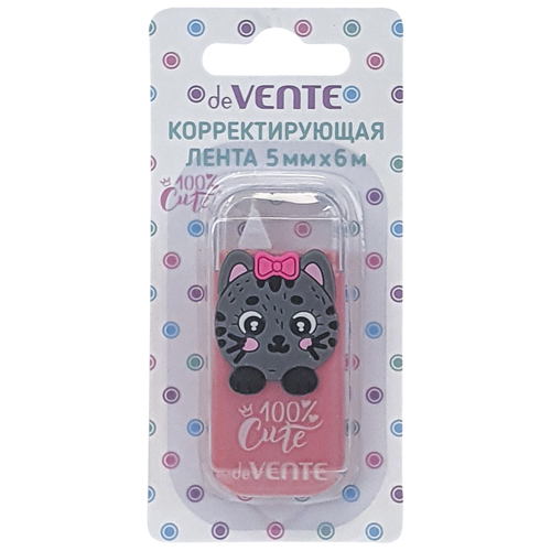 Корректирующая лента 5 мм x 6 м deVENTE " 100% Cute. Cat"