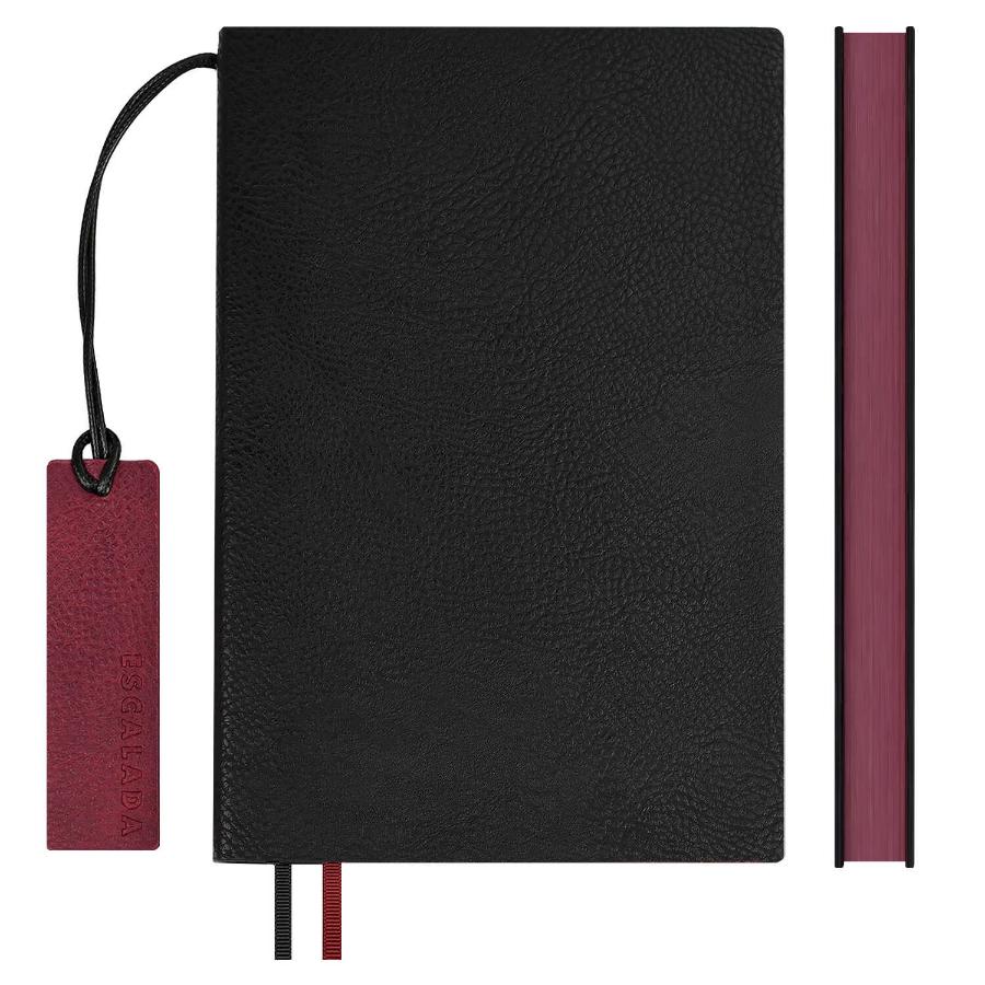 Ежедневник А5 160л  ESCALADA, Шеврет черный, недатированный, кожзам