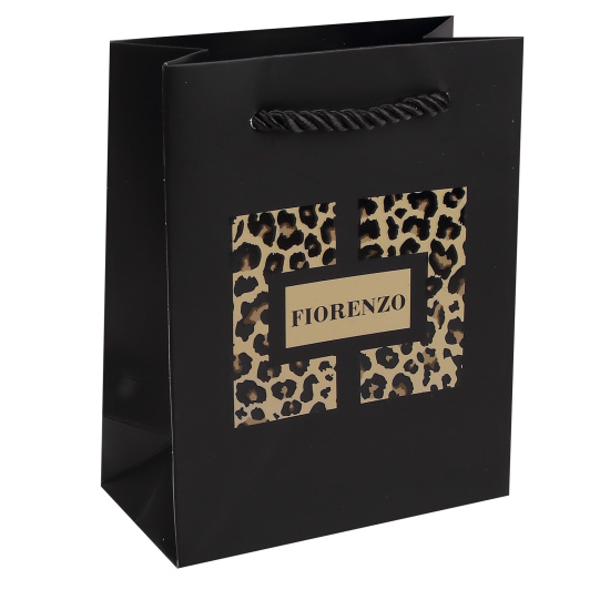 Пакет подарочный 11x14,x6 см "Леопард"