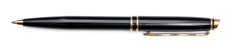 Ручка шариковая DELUCCI 1,0 мм, корпус черный с клипом в подар. кор., черная