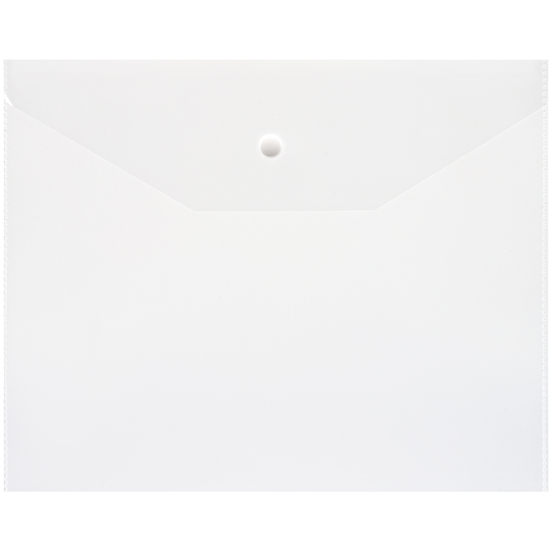 Папка-конверт на кнопке А5 Office Space, 120мкм, прозрачная