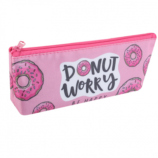 Пенал-косметичка "Donut worry" 20х7х4 см, ткань