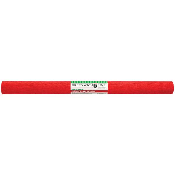 Цветная бумага креповая Greenwich Line, 50х250см, 32г/м2, красная