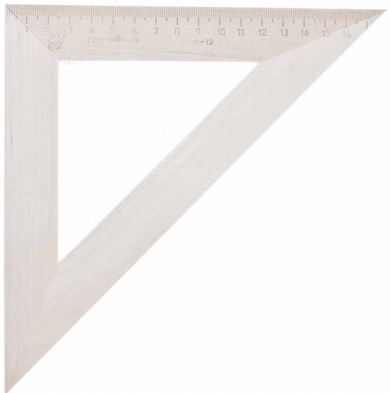 Треугольник 18 см, деревянный, 45 градусов