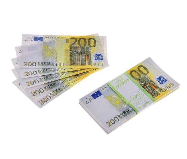 Деньги сувенирные 200 евро (85 шт)