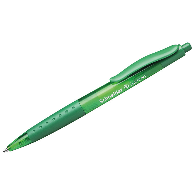 Ручка шариковая автоматическая Schneider "Suprimo" 1,0мм, грип, зеленая