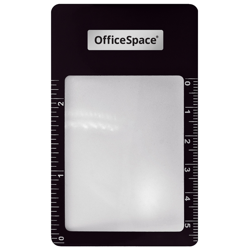 Лупа-закладка OfficeSpace, 85х55мм, с линейкой, 3-х кратное увеличение