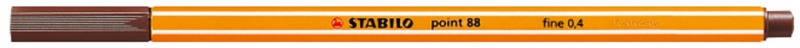 Ручка капиллярная STABILO "Point 88", 0,4 мм, коричневая 