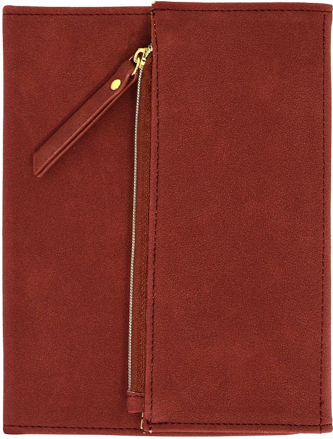 Ежедневник  В6 96л LOREX  "PRIVACY", недатированный, бордовый, кожзам, конверт с карманом