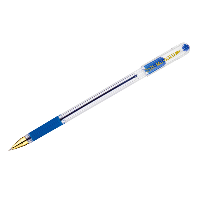 Ручка шариковая MunHwa "MC Gold" 0,5, грип на масляной основе, синяя
