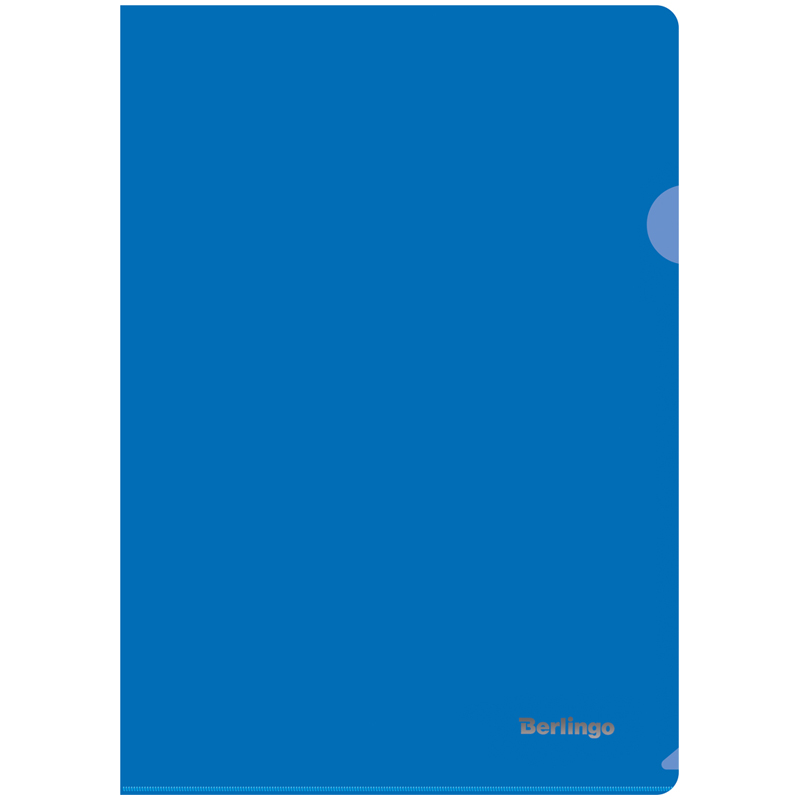 Папка-уголок А4 Berlingo, 180 мкм, синяя непрозрачная