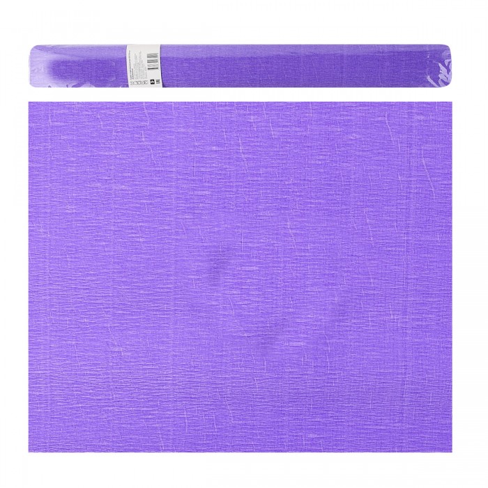 Цветная бумага креповая  рулон 50х250 мм 80г/м , фиолет