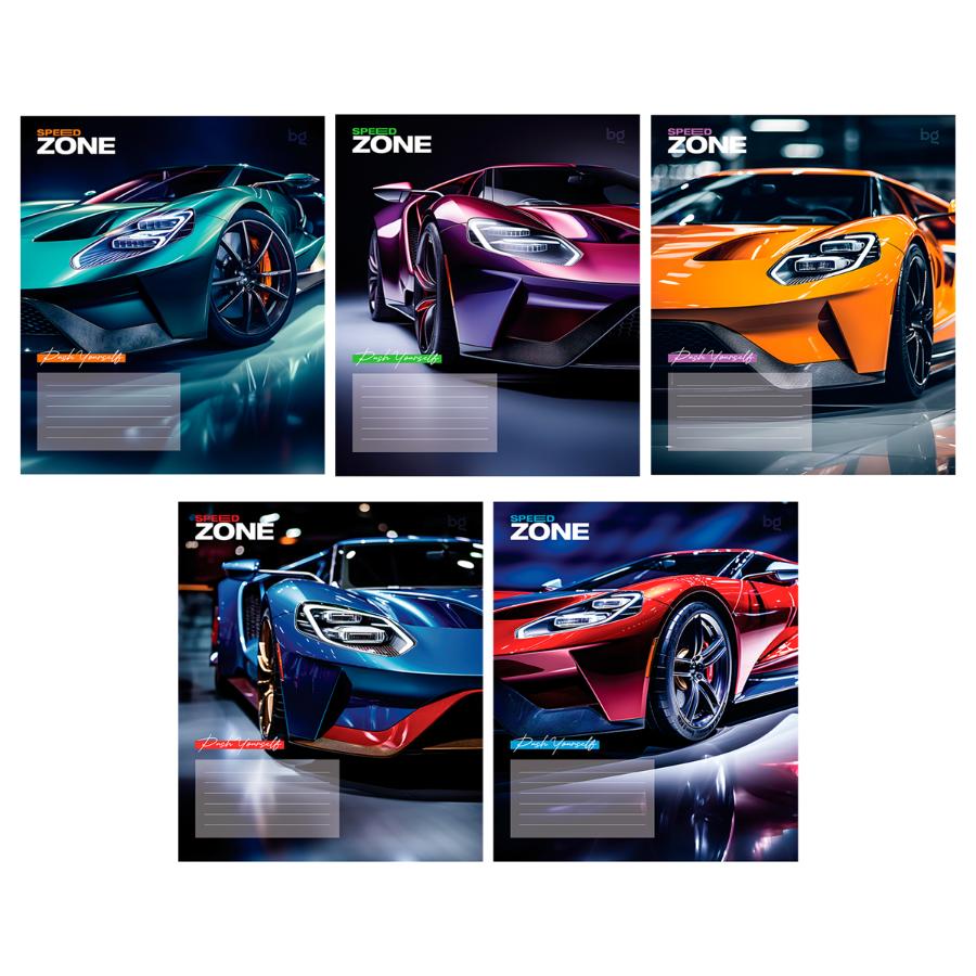 Тетрадь 12 л частая наклонная линия Speed zone